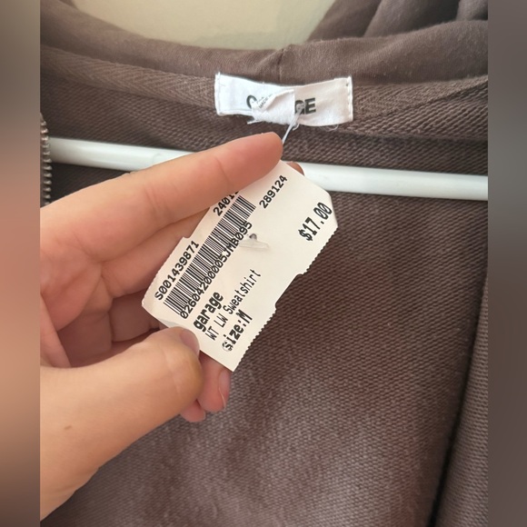 Brown Cropped Hoodie - Picture 3 of 4